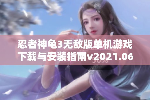 忍者神龟3无敌版单机游戏下载与安装指南v2021.06.08