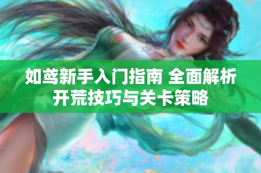 如鸢新手入门指南 全面解析开荒技巧与关卡策略