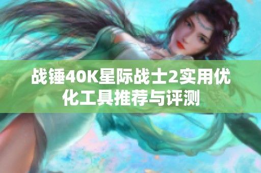 战锤40K星际战士2实用优化工具推荐与评测