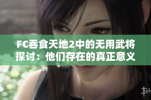 FC吞食天地2中的无用武将探讨：他们存在的真正意义是什么