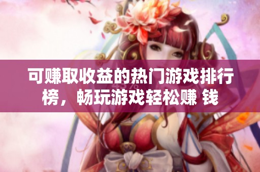 可赚取收益的热门游戏排行榜，畅玩游戏轻松赚 钱
