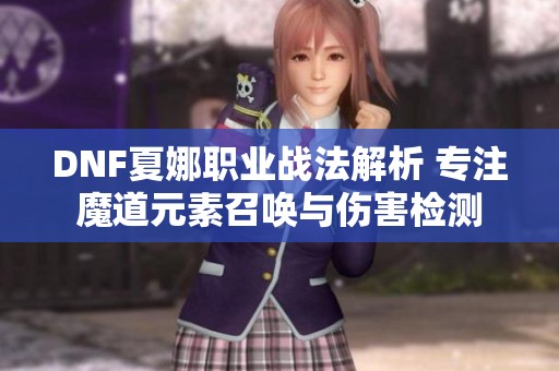 DNF夏娜职业战法解析 专注魔道元素召唤与伤害检测