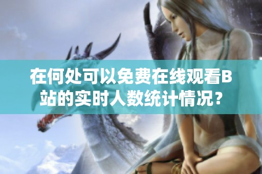 在何处可以免费在线观看B站的实时人数统计情况？
