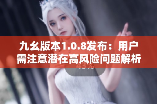 九幺版本1.0.8发布：用户需注意潜在高风险问题解析