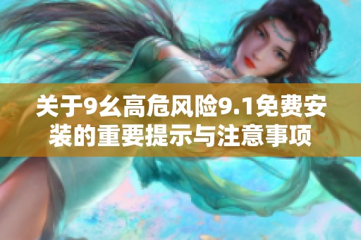 关于9幺高危风险9.1免费安装的重要提示与注意事项