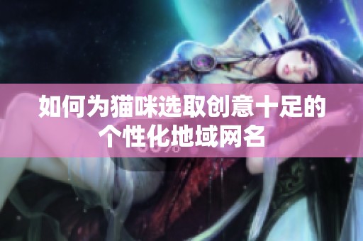 如何为猫咪选取创意十足的个性化地域网名