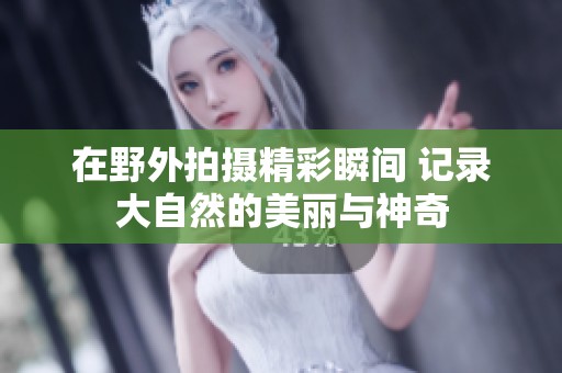 在野外拍摄精彩瞬间 记录大自然的美丽与神奇