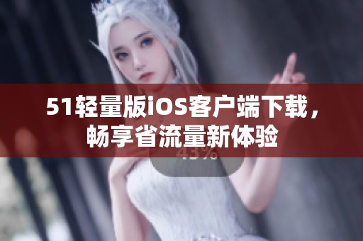 51轻量版iOS客户端下载，畅享省流量新体验