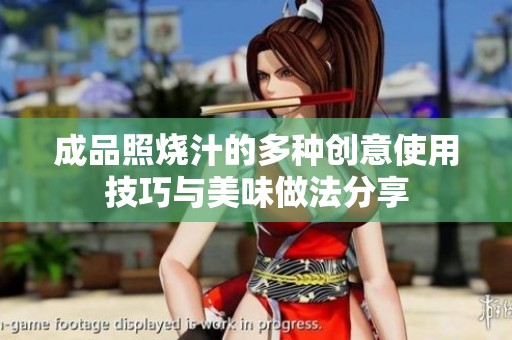 成品照烧汁的多种创意使用技巧与美味做法分享