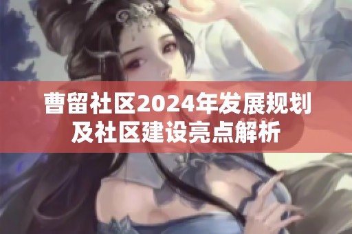曹留社区2024年发展规划及社区建设亮点解析