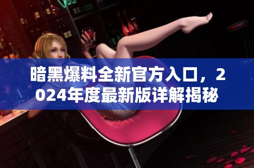 暗黑爆料全新官方入口，2024年度最新版详解揭秘