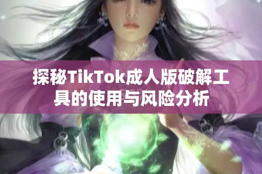 探秘TikTok成人版破解工具的使用与风险分析
