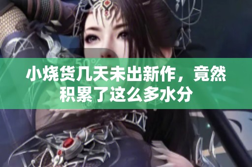 小烧货几天未出新作，竟然积累了这么多水分