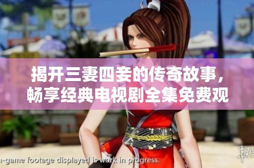 揭开三妻四妾的传奇故事，畅享经典电视剧全集免费观看