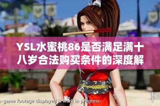 YSL水蜜桃86是否满足满十八岁合法购买条件的深度解析