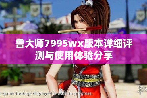 鲁大师7995wx版本详细评测与使用体验分享