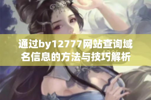 通过by12777网站查询域名信息的方法与技巧解析