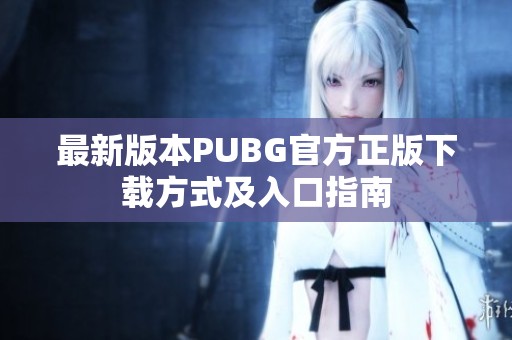 最新版本PUBG官方正版下载方式及入口指南