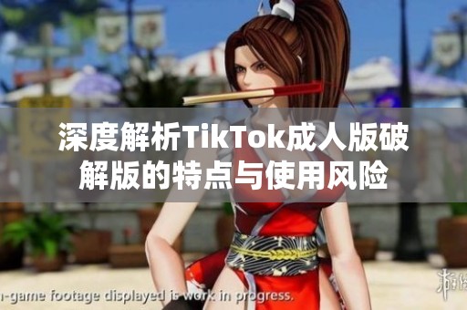 深度解析TikTok成人版破解版的特点与使用风险