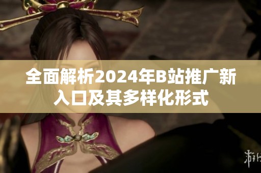 全面解析2024年B站推广新入口及其多样化形式