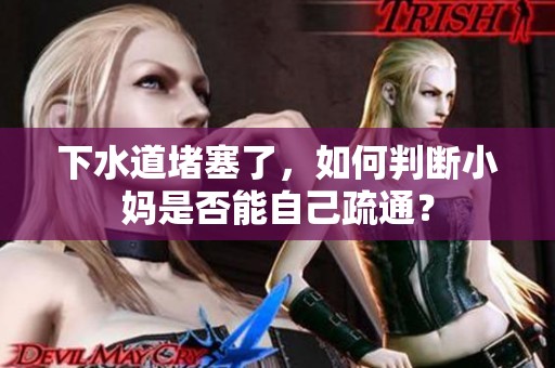 下水道堵塞了，如何判断小妈是否能自己疏通？