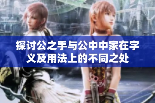 探讨公之手与公中中家在字义及用法上的不同之处