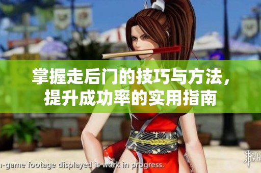 掌握走后门的技巧与方法，提升成功率的实用指南