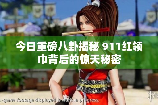 今日重磅八卦揭秘 911红领巾背后的惊天秘密