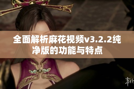 全面解析麻花视频v3.2.2纯净版的功能与特点