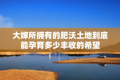 大婶所拥有的肥沃土地到底能孕育多少丰收的希望