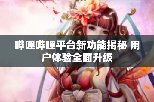 哔哩哔哩平台新功能揭秘 用户体验全面升级