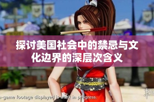 探讨美国社会中的禁忌与文化边界的深层次含义
