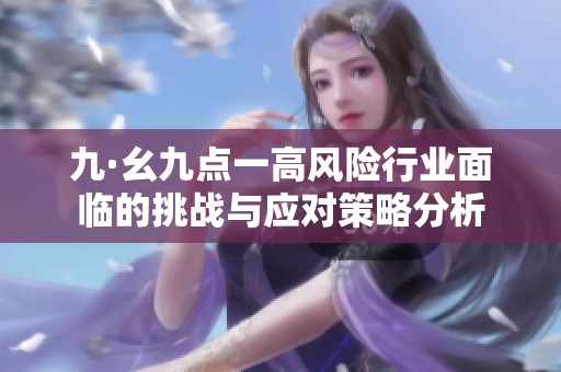 九·幺九点一高风险行业面临的挑战与应对策略分析