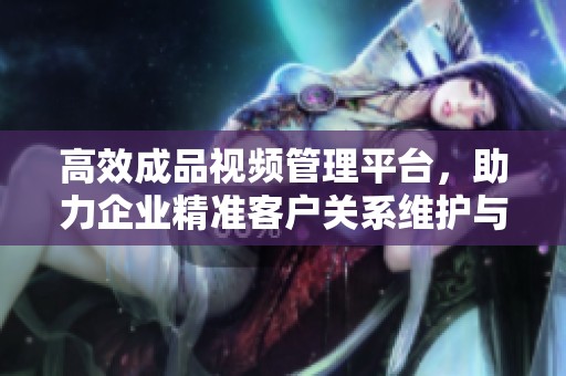 高效成品视频管理平台，助力企业精准客户关系维护与优化