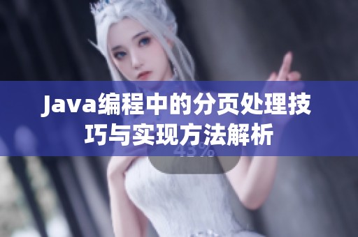 Java编程中的分页处理技巧与实现方法解析
