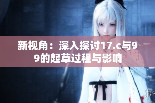 新视角：深入探讨17.c与99的起草过程与影响