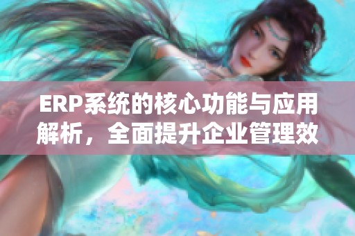 ERP系统的核心功能与应用解析，全面提升企业管理效率