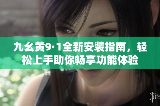 九幺黄9·1全新安装指南，轻松上手助你畅享功能体验