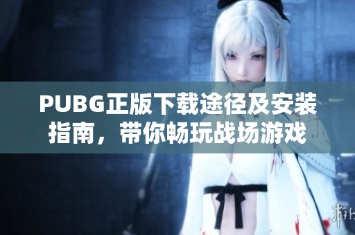 PUBG正版下载途径及安装指南，带你畅玩战场游戏