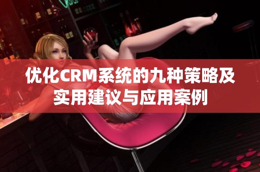 优化CRM系统的九种策略及实用建议与应用案例