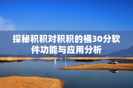 探秘积积对积积的桶30分软件功能与应用分析