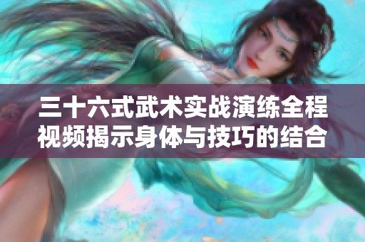 三十六式武术实战演练全程视频揭示身体与技巧的结合之道