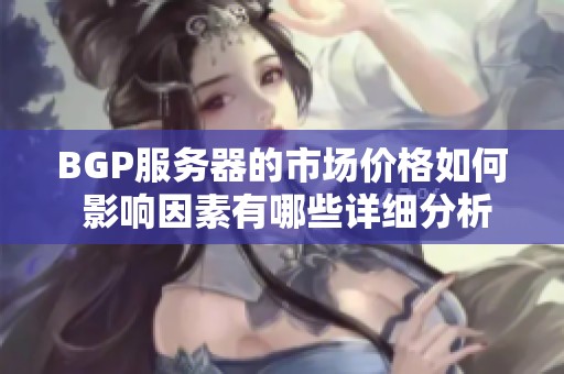 BGP服务器的市场价格如何 影响因素有哪些详细分析