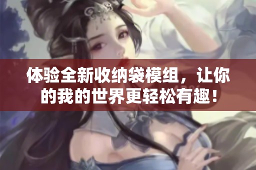 体验全新收纳袋模组，让你的我的世界更轻松有趣！