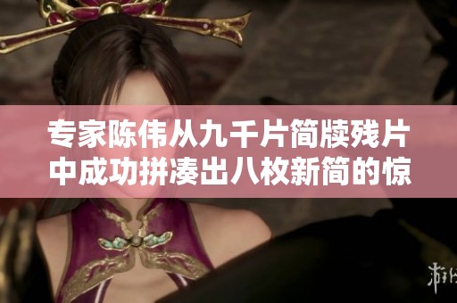 专家陈伟从九千片简牍残片中成功拼凑出八枚新简的惊人发现
