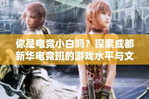 你是电竞小白吗？探索成都新华电竞班的游戏水平与文化观察