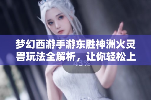 梦幻西游手游东胜神洲火灵兽玩法全解析，让你轻松上手！