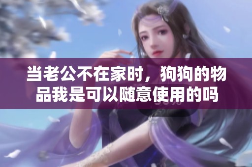 当老公不在家时，狗狗的物品我是可以随意使用的吗