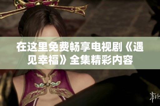 在这里免费畅享电视剧《遇见幸福》全集精彩内容