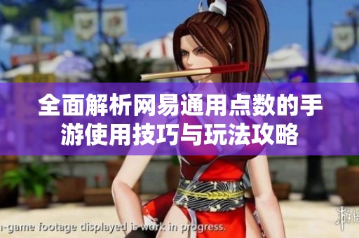 全面解析网易通用点数的手游使用技巧与玩法攻略